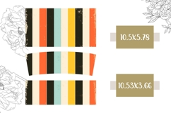 Retro Stripes Tumbler Sublimation, Abstract 40 Oz Tumbler Product Image 2