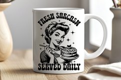Retro Housewife Fresh Sarcasm Served Daily PNG Product Image 2