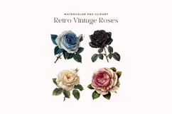 Retro Vintage Roses Cliparts Product Image 2