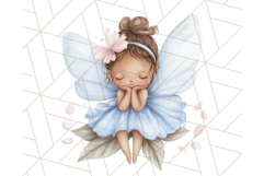 Pastel Blue Fairy Garden Clipart, Enchanted Cottagecore Png Product Image 2