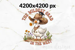 The Wildest Grad In The West PNG, Graduation Sublimation Product Image 2
