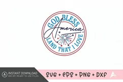 God bless America land that I love SVG,Patriotic Quote SVG Product Image 1