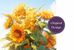 Sunflowers Field Sublimation PNG, Sunflowers Tumbler Wrap Product Image 2