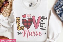 Love Nurse PNG, Valentine Nurse Sublimation PNG Product Image 3