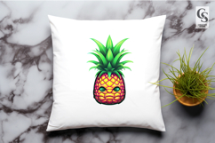 Angry Pineapple Monster Clipart Sublimation PNG Product Image 2