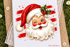Vintage Santa PNG, Retro Christmas Santa Sublimation, Winkin Product Image 3