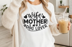 Wife Mother Dog Lover Svg, Dog Lover Svg, Dog Mom Svg. Product Image 3