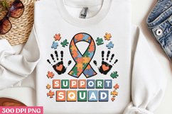 Support Squad PNG, Autism Sublimation PNG Product Image 1