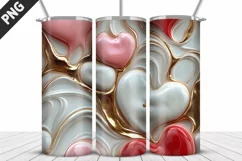 Valentines Love Skinny Tumbler PNG Wrap| Valentines Tumbler Product Image 3