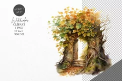Autumn clipart, Secret door clipart, Fall clipart Product Image 1