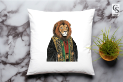 Royal Lion King Watercolor Clipart Sublimation PNG Product Image 3