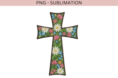 Embroidered cross png design for T-shirts Product Image 2