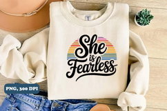 She is fearless PNG Design, Christian png Product Image 2