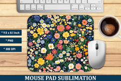 Flower Garden Pattern Mouse Pad | Mouse Pad Sublimation Product Image 1