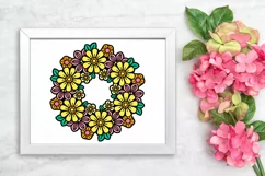 Floral Wreath SVG | 3d Layered SVG Mandala | Floral Mandala Product Image 4