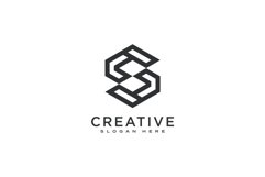 initial letter S logo line style vector design Product Image 2