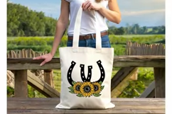 Two Horseshoes SVG cut file, horseshoe sunflowers cricut cut Product Image 4