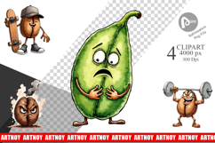 Sarcastic Coffee Bean Clipart Product Image 1