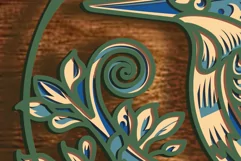 Woodpecker multilayer Svg/Bird Plywood Cut/3d Woodpecker cut Product Image 3
