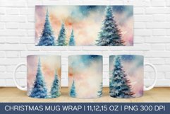 Christmas Tree Mug Wrap | Christmas Sublimation Design Product Image 1