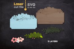 Garden Sign SVG laser cut files for Glowforge Product Image 2