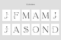 monthly dividers for planner template