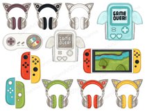 Gamer Girl CLIPART Relax Lazy Wine Books For Planner Set PNG Product Image 4