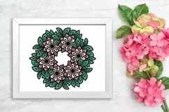 3d Layered Floral Mandala| Wreath SVG cut file Product Image 4