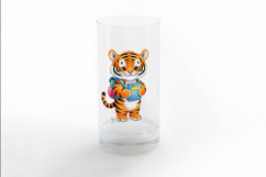 Cute Tiger Cub with Backpack and Book Watercolor PNG Product Image 2