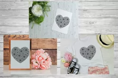 Floral Heart SVG | Valentines Day SVG | Heart SVG Product Image 2