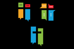 Cross Church Chat Logo Design Product Image 2