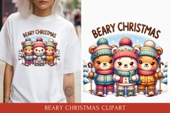 Beary Christmas clipart, bears sublimation Product Image 1