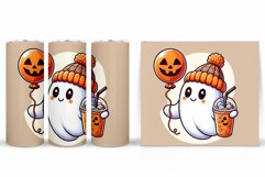 Cute Ghost Tumbler Sublimation. Ghost Halloween Tumbler Product Image 2