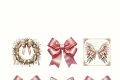 Coquette Christmas Bow PNG | Pink and Preppy Christmas Product Image 3