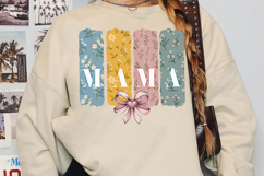 Retro Floral Mama Sublimation, Mother Day Png Product Image 2