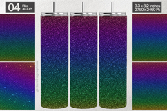 Rainbow Ombre Glitter Tumbler Wrap| Tumbler Sublimation Wrap Product Image 1