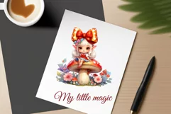 Watercolor Cute Gnome Girl | Sublimation Design Clipart Png Product Image 3