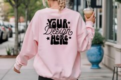 Gildan 18000 Crewneck Mockup, Oversized Mockup Model Mockup Product Image 1