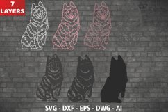 3D Schipperke SVG, Layered Schipperke SVG Cut File Product Image 2