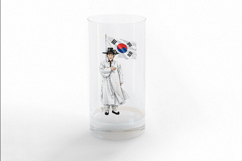 Elderly Korean Scholar Official Hanbok Taegeukgi Flag PNG Product Image 3