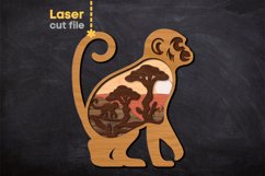 Monkey SVG Laser cut file for Glowforge Product Image 2