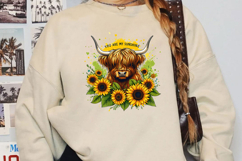 You Are My Sunshine Sublimation, Funny Highland Cow Png Product Image 2