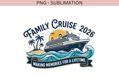 Family Cruise 2026 PNG Sublimation | Cruise Vacation Shirt Product Image 2