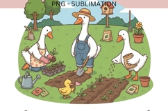 Just A Planting Goose PNG | Gardening Goose Design Product Image 2
