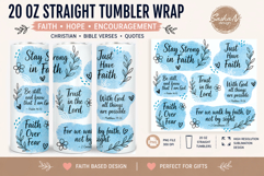Christian tumbler wrap, Religious sublimation, Bible quotes Product Image 1