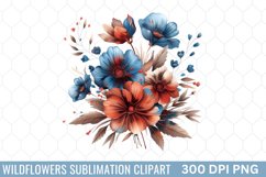 Wildflowers Sublimation Clipart Product Image 1