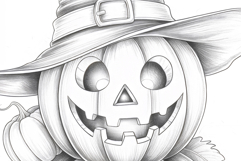Halloween coloring page for adults. Coloring book pumpkin. Product Image 3
