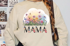 Retro Floral Mama Sublimation, Flowers Mama Png, Mother&#039;s Da Product Image 2