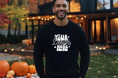 Gildan 18000 Black Mockup, Halloween Gildan 18000 Mockup Product Image 1
