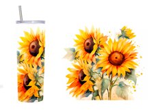 Sunflower Tumbler Sublimation. Sunflower Tumbler Design Product Image 2
